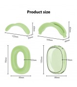 4Pcs / Set For AirPods Max Headband Cover Beam Sleeve Earmuff Sleeve Ear Cushion Cover - Matcha Green