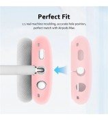 3Pcs / Set For AirPods Max Silicone Cat Ears Headband Cover Earmuff Sleeve Ear Cushion Cover - Pink