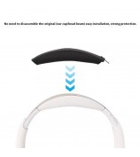 For Anker Soundcore Space Q45 Silicone Head Beam Cover Zipper Headband Protective Sleeve - Black