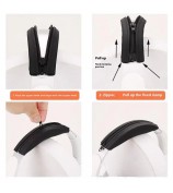 For Anker Soundcore Space Q45 Silicone Head Beam Cover Zipper Headband Protective Sleeve - Black