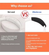 For Anker Soundcore Space Q45 Silicone Head Beam Cover Zipper Headband Protective Sleeve - Black