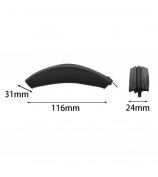 For Anker Soundcore Space Q45 Silicone Head Beam Cover Zipper Headband Protective Sleeve - Black