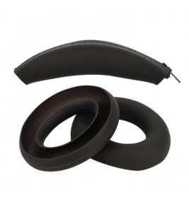 For Anker Soundcore Space Q45 Headphone Silicone Earpad Cushion Cover + Headband Sleeve - Black
