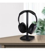 JD064 Multifunction Headset Stand Metal Headphone Hanger Desktop Tablet Cell Phone Holder - Black