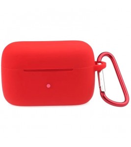 Earphone Case for Jabra Elite 85t Silicone Headphones Charging Box Soft Protective Cover Sleeve with Buckle - Red