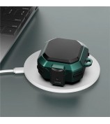 Snap-on Lid Design Anti-drop Wireless Earphone Protective Cover Case with Hanging Buckle for Samsung Galaxy Buds2/Live/Pro - Style 1