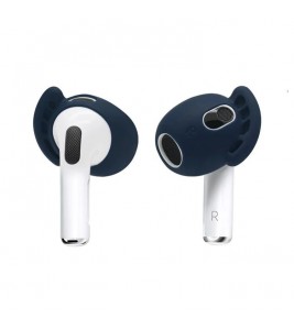 For AirPods 3 (2021) Ear Tips Anti-slip Silicone Earbuds Cover 1Pair In-Ear Wireless Headset Protector - Midnight Blue