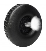 1 Pair for Jabra Revo Wireless On-Ear Bluetooth Headset Plain Protein Leather Ear Pads Replacement Parts Earmuff Cover Cushion - Black