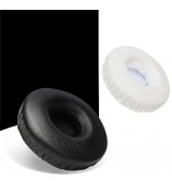 1 Pair for Jabra Revo Wireless On-Ear Bluetooth Headset Plain Protein Leather Ear Pads Replacement Parts Earmuff Cover Cushion - Black