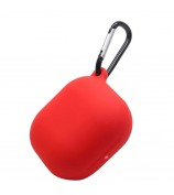 For Beats Fit Pro Wireless Bluetooth Earphone Silicone Case Anti-scratch Charging Box Shell with Carabiner - Red