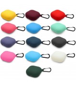 For Beats Fit Pro Wireless Bluetooth Earphone Silicone Case Anti-scratch Charging Box Shell with Carabiner - Red