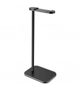 Z9 Universal Aluminum Alloy Desktop Headphone Stand Anti-slip Silicone Pad Headset Display Organizer Hanger Rack Holder - Black