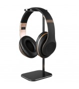 Z9 Universal Aluminum Alloy Desktop Headphone Stand Anti-slip Silicone Pad Headset Display Organizer Hanger Rack Holder - Black