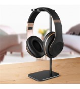 Z9 Universal Aluminum Alloy Desktop Headphone Stand Anti-slip Silicone Pad Headset Display Organizer Hanger Rack Holder - Black