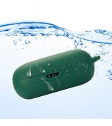 For Anker Soundcore Sport X10 Wireless Sport Earphone Silicone Case Anti-drop Protective Cover with Anti-lost Buckle - Dark Blue