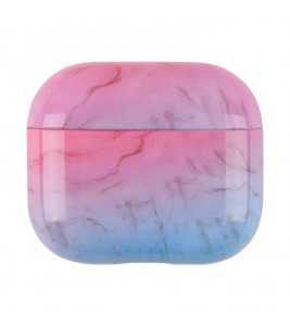 For Apple AirPods Pro (Gen 2) (USB-C) / Pro 2 Anti-drop Hard PC Earbud Case Marble Pattern Bluetooth Earphone Protective Cover - S04