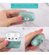 For Apple AirPods Pro (Gen 2) (USB-C) / Pro 2 Anti-drop Hard PC Earbud Case Marble Pattern Bluetooth Earphone Protective Cover - S04