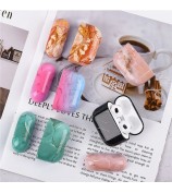 For Apple AirPods Pro (Gen 2) (USB-C) / Pro 2 Anti-drop Hard PC Earbud Case Marble Pattern Bluetooth Earphone Protective Cover - S04