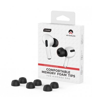 AHASTYLE WG28 3 Pairs M Size Earphone Tips for Apple AirPods Pro / AirPods Pro 2 Replacement Memory Foam Bluetooth Earphone Earbuds Cover
