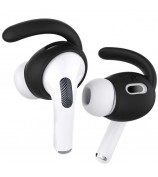 AHASTYLE PT189 3 Pairs Ear Hooks for AirPods Pro 2 Anti-Skid Earhook Silicone Ear Tips with Storage Case (Size: L) - Black