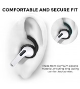 AHASTYLE PT189 3 Pairs Ear Hooks for AirPods Pro 2 Anti-Skid Earhook Silicone Ear Tips with Storage Case (Size: L) - Black