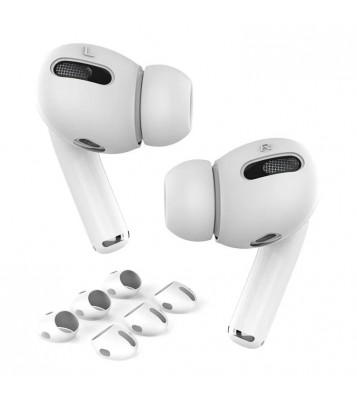 AHASTYLE PT76-PRO 3 Pairs for Apple AirPods Pro Earphone Soft Silicone Sleeve Slim Earbuds Cover - White