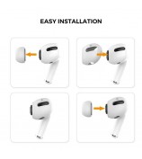 AHASTYLE PT76-PRO 3 Pairs for Apple AirPods Pro Earphone Soft Silicone Sleeve Slim Earbuds Cover - White