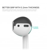 AHASTYLE PT76 For Apple AirPods with Charging Case (2016) / (2019) Silicone Ear Hooks 3 Pairs Anti-Skid Ear Cover Ultra-Thin Ear Tips - Black