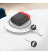 AHASTYLE PT76 For Apple AirPods with Charging Case (2016) / (2019) Silicone Ear Hooks 3 Pairs Anti-Skid Ear Cover Ultra-Thin Ear Tips - Black