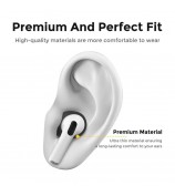 AHASTYLE PT76-PRO2 Ultra-Thin Ear Cover for AirPods Pro 2 Silicone Slim Ear Hooks 3 Pairs Lightweight Ear Tips - Black