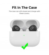 AHASTYLE PT76-PRO2 Ultra-Thin Ear Cover for AirPods Pro 2 Silicone Slim Ear Hooks 3 Pairs Lightweight Ear Tips - Black