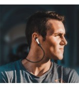 AHASTYLE PT74 For AirPods Silicone Magnetic Suction Anti-Lost Rope Earphone Neck Lanyard - Black