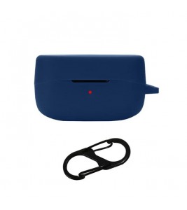 For Oraimo Rock Shockproof Wireless Bluetooth Earphone Sleeve Washable Silicone Cover with Anti-loss Buckle - Dark Blue