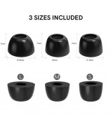 AHASTYLE WG36 1 Pair for Samsung Galaxy Buds Pro / Buds2 Pro Earbuds Eartips Soft Memory Foam In-ear Earphone Tips - Black / S