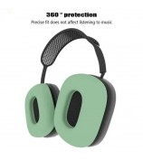 1 Pair for AirPods Max Headphone Silicone Ear Cap Cover Earpad Protective Shell - Matcha Green