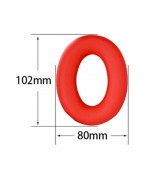 1 Pair Earpad Silicone Sleeve Soft Cover for Sony WH-CH720N Headphone - Red