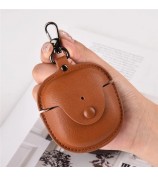 PU Leather Case for Bose QuietComfort Earbuds II Bluetooth Earphone Drop-proof Cover with Key Holder - Black