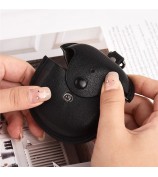 PU Leather Case for Bose QuietComfort Earbuds II Bluetooth Earphone Drop-proof Cover with Key Holder - Black