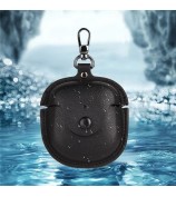 PU Leather Case for Bose QuietComfort Earbuds II Bluetooth Earphone Drop-proof Cover with Key Holder - Black