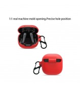 For Anker Soundcore Liberty 4 NC Anti-drop Bluetooth Earphone Silicone Cover with Anti-lost Buckle - Red