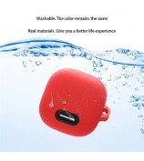 For Anker Soundcore Liberty 4 NC Anti-drop Bluetooth Earphone Silicone Cover with Anti-lost Buckle - Red