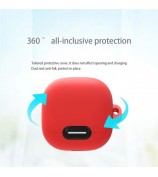 For Anker Soundcore Liberty 4 NC Anti-drop Bluetooth Earphone Silicone Cover with Anti-lost Buckle - Red