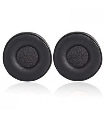 1 Pair Ear Cap for Jabra Move Wireless Headphone Protein Leather Earpad Cushion Replacement - Black