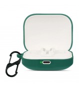 Bluetooth Earphone Sleeve for Xiaomi Redmi Buds 5 Headphone Charging Bin Cover Silicone Case with Buckle - Blackish Green