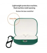 Bluetooth Earphone Sleeve for Xiaomi Redmi Buds 5 Headphone Charging Bin Cover Silicone Case with Buckle - Blackish Green