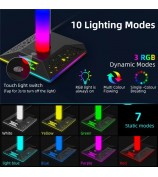 PIIFOXER EB03 RGB Controller Display Stand with Memory Function, Gaming Headset Holder with 2 USB2.0, Type-C Ports