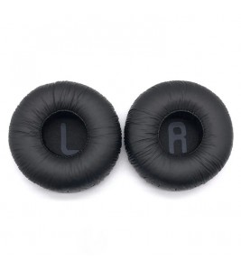 1 Pair For JBL Tune600BT / T520BT / T510BT / T500BT / T450BT Protein Leather + Memory Foam Ear Cushion - Black