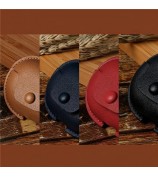 For Huawei FreeClip Wireless Charging Case Leather Cover Anti-drop Protector with Short Strap - Brown