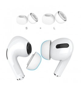 AHASTYLE WG86 2 Pairs Silicone Earphone Tips Replacement for Apple AirPods Pro 2, Size: S+L