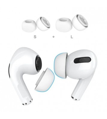 AHASTYLE WG86 2 Pairs Silicone Earphone Tips Replacement for Apple AirPods Pro 2, Size: S+L